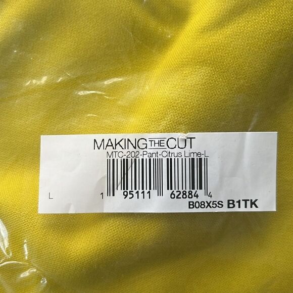 NWT Making the Cut Season 2 Episode 2 Joshua's Wide Leg Citrus Lime Pan… - Picture 10 of 12